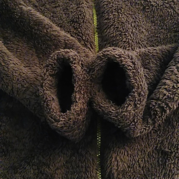 ST. JOHNS BAY ZIP UP TEDDY JACKET WITH CUT DIAMOND PATTERN, PURPLE - Picture 8 of 9